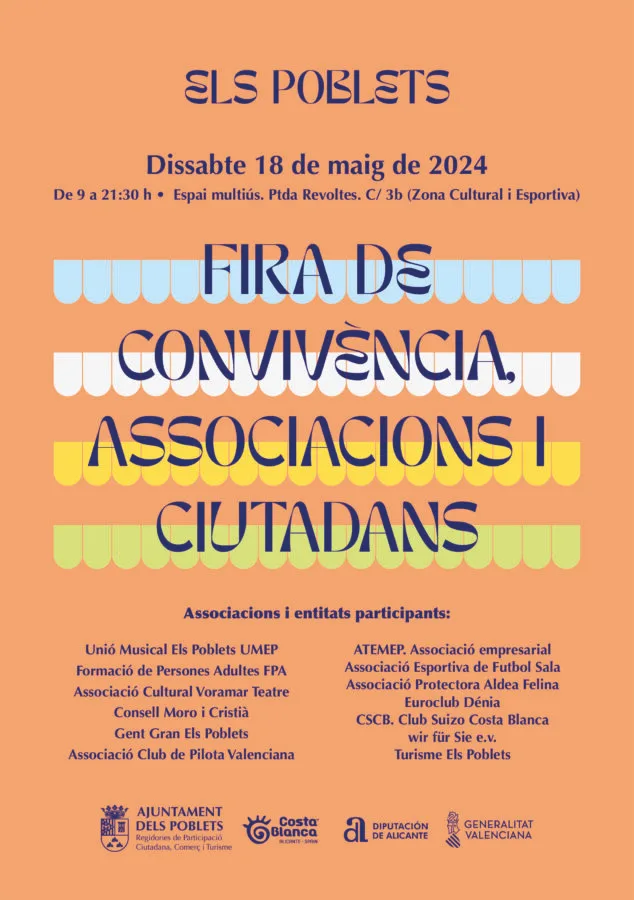 Imagen: Cartel de la Fira de Convivència, Associacions i Ciutadans de Els Poblets