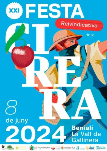 Cartel de la XXI Festa de la Cirera de la Vall de Gallinera 2024