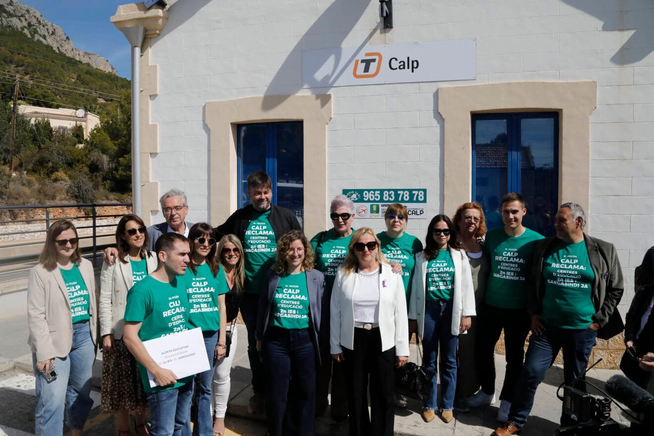 Equipo de Gobierno de Calp en la visita de Carlos Mazón al TRAM