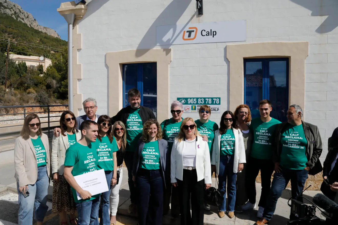 Equipo de Gobierno de Calp en la visita de Carlos Mazón al TRAM