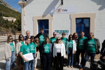 Equipo de Gobierno de Calp en la visita de Carlos Mazón al TRAM