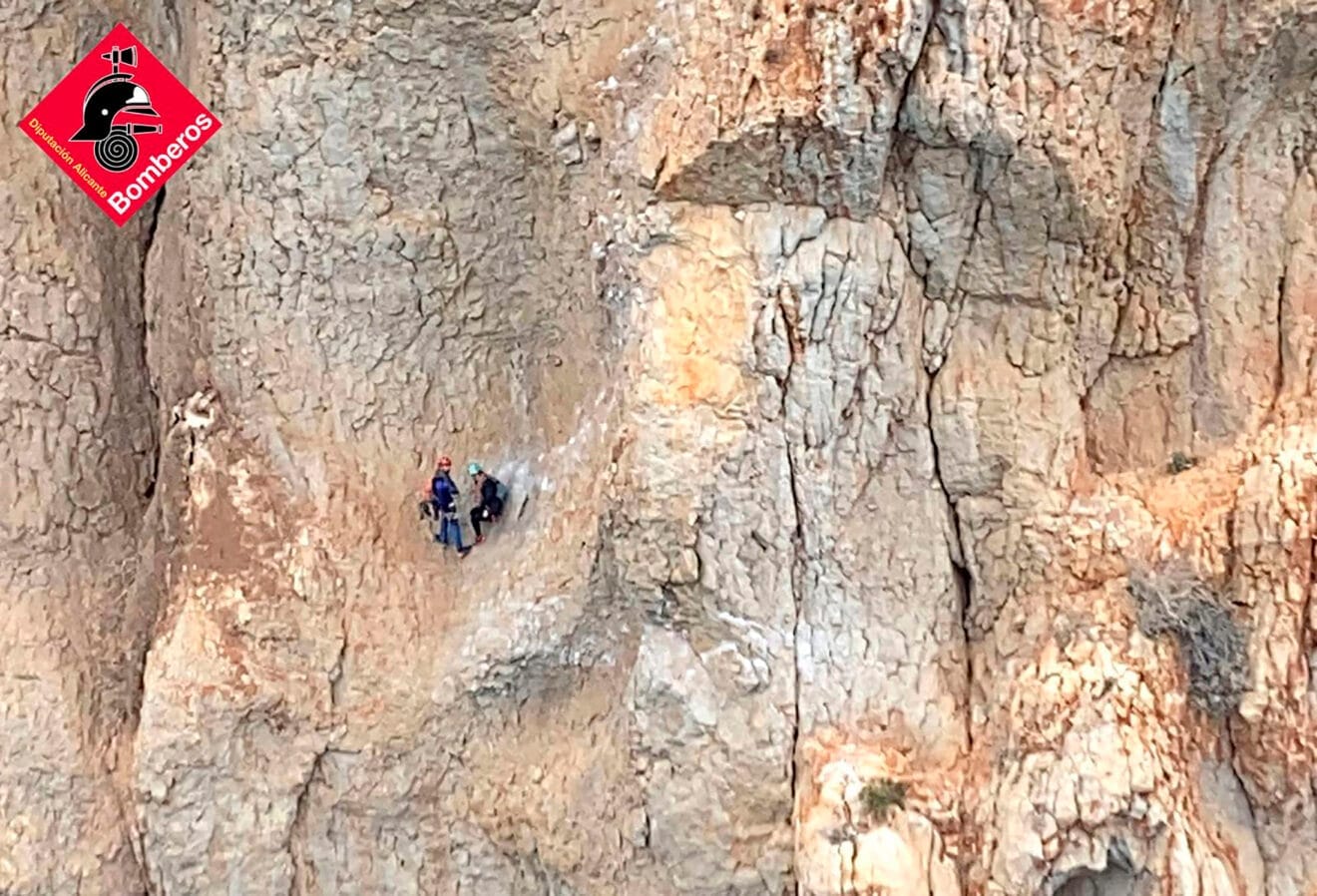 Escaladores rescatados en Morro de Toix