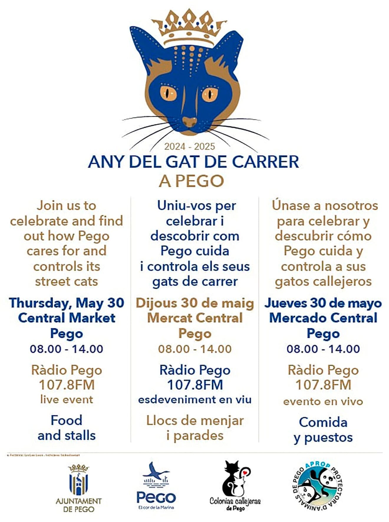 Jornada del «Año del gato callejero» 2024-2025 en el mercado municipal de Pego