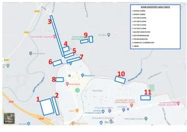 Plano de estacionamientos para la Europarty