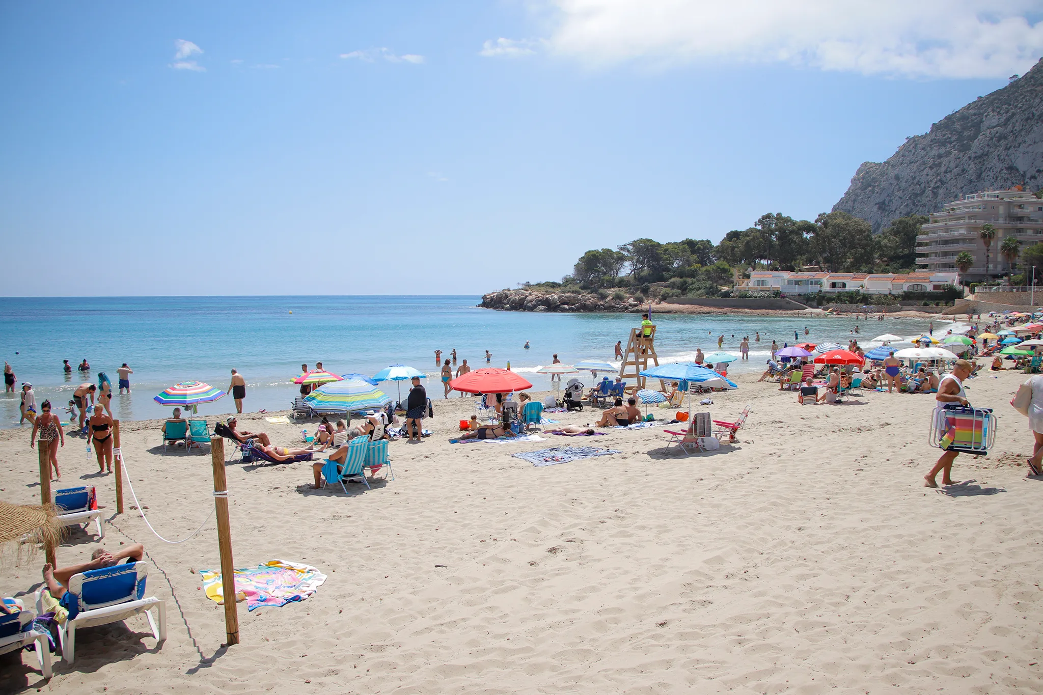 playa de la fossa de calp archivo