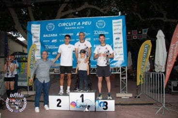Podio masculino local de la XL Volta a Peu a Pego 2024