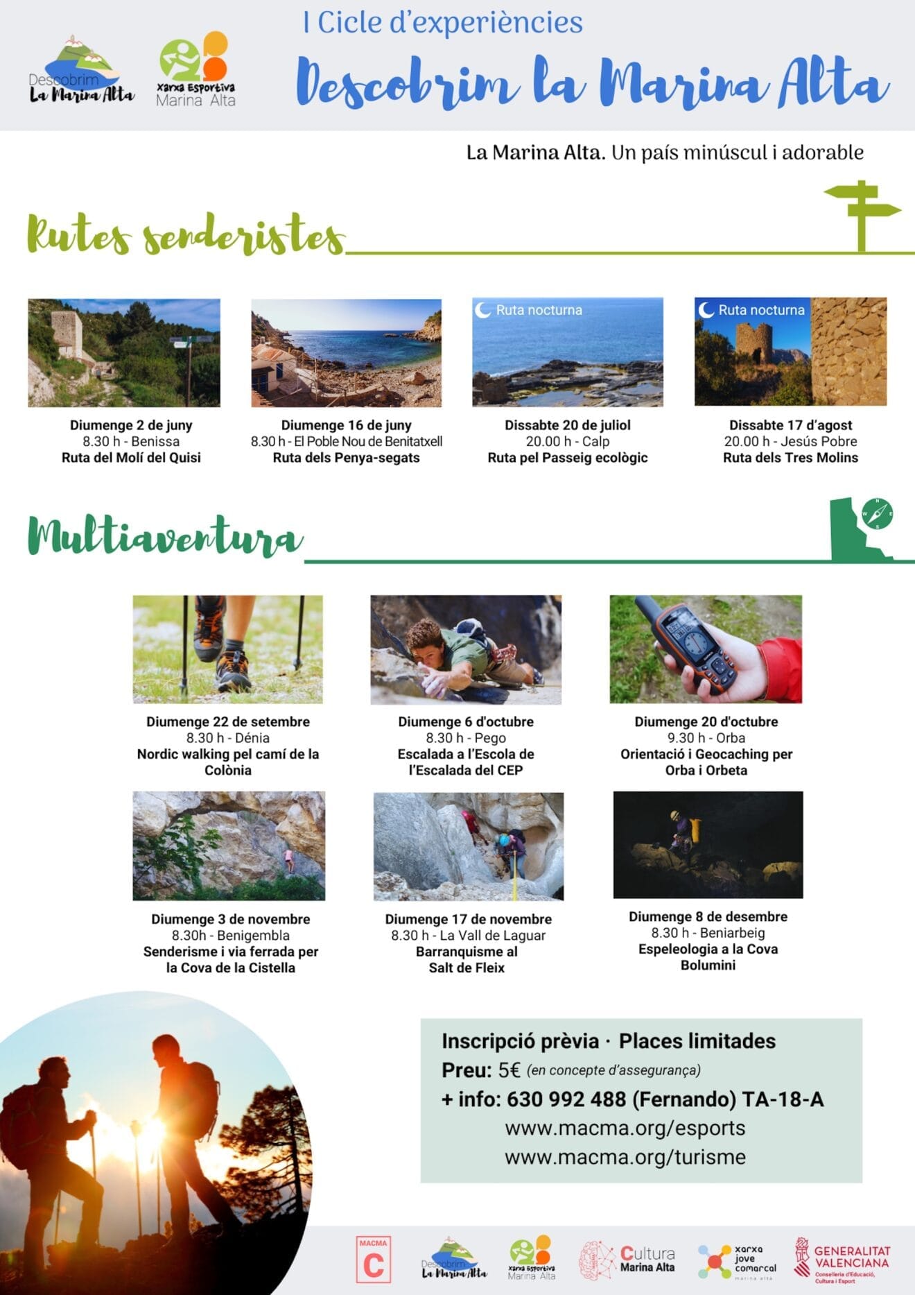 Programación del I Cicle d'experiències Descobrim la Mairna Alta