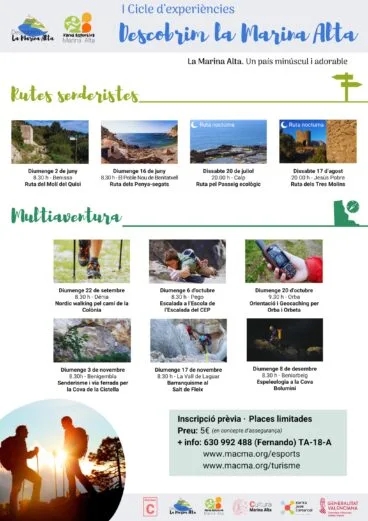 Programación del I Cicle d’experiències Descobrim la Mairna Alta