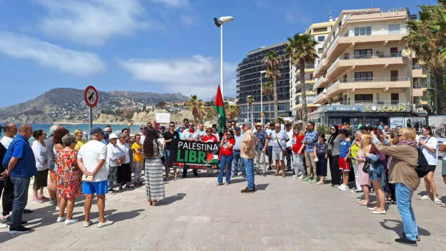 Imagen: Protesta SOS GAZA Calp amb Palestina del domingo