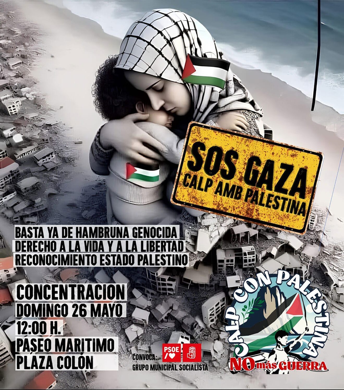 Protesta SOS Gaza en Calp