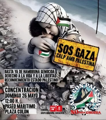 Protesta SOS Gaza en Calp