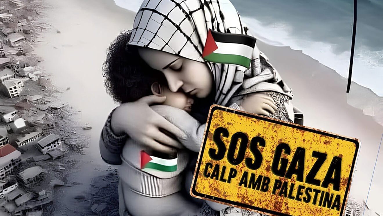 Protesta SOS Gaza en Calp dest