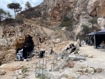 Rodaje en la Cala Moraig