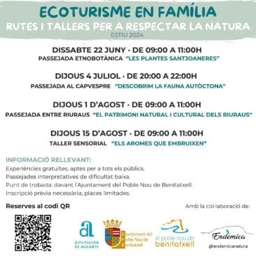 Rutas de Ecoturismo en familia en Benitatxell