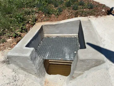 Sistema de recogida del agua en la variante de la CV-728 en la Rectoria de la Marina Alta
