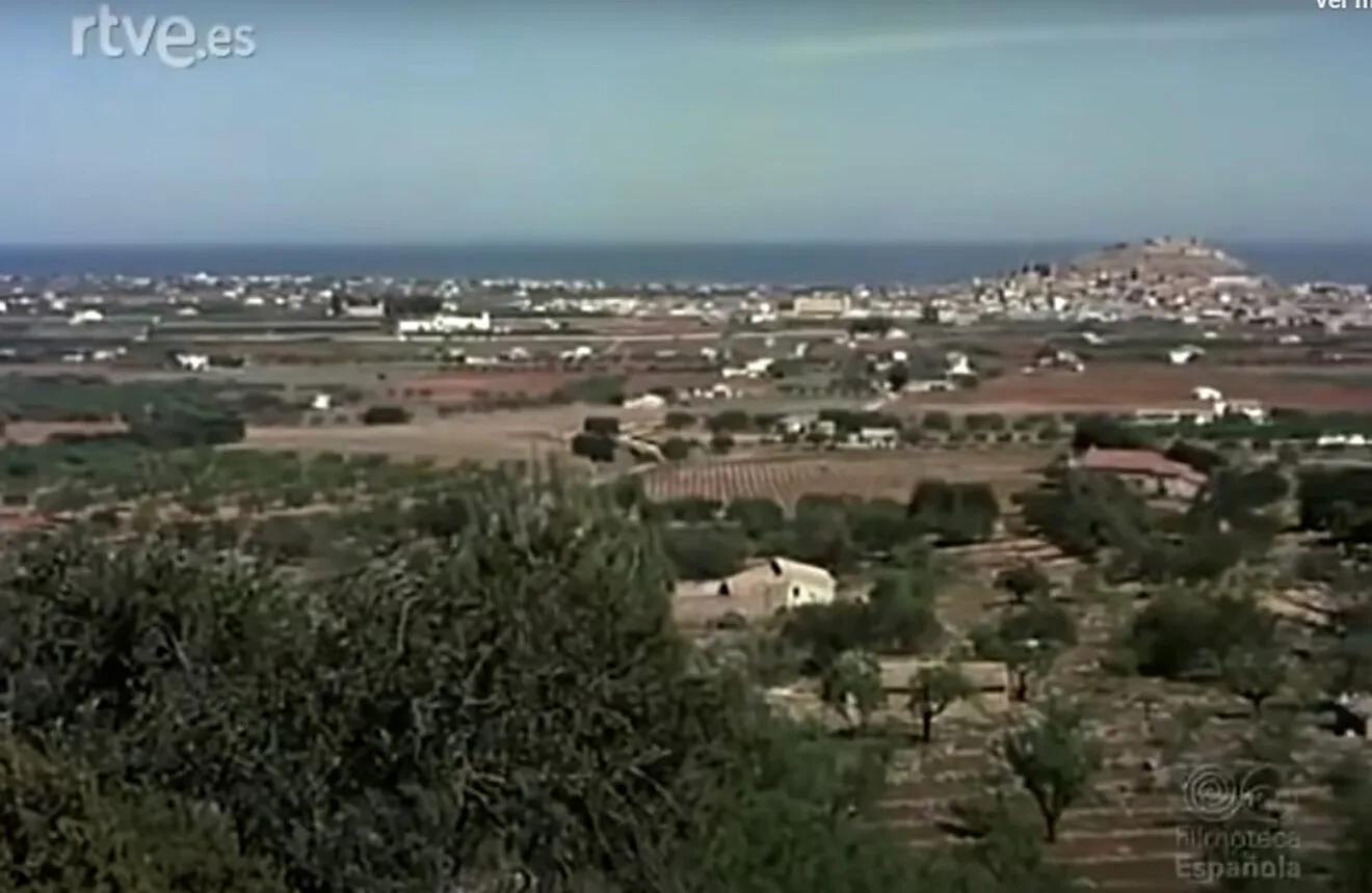 Vista de Dénia en los años 50. RTVE.