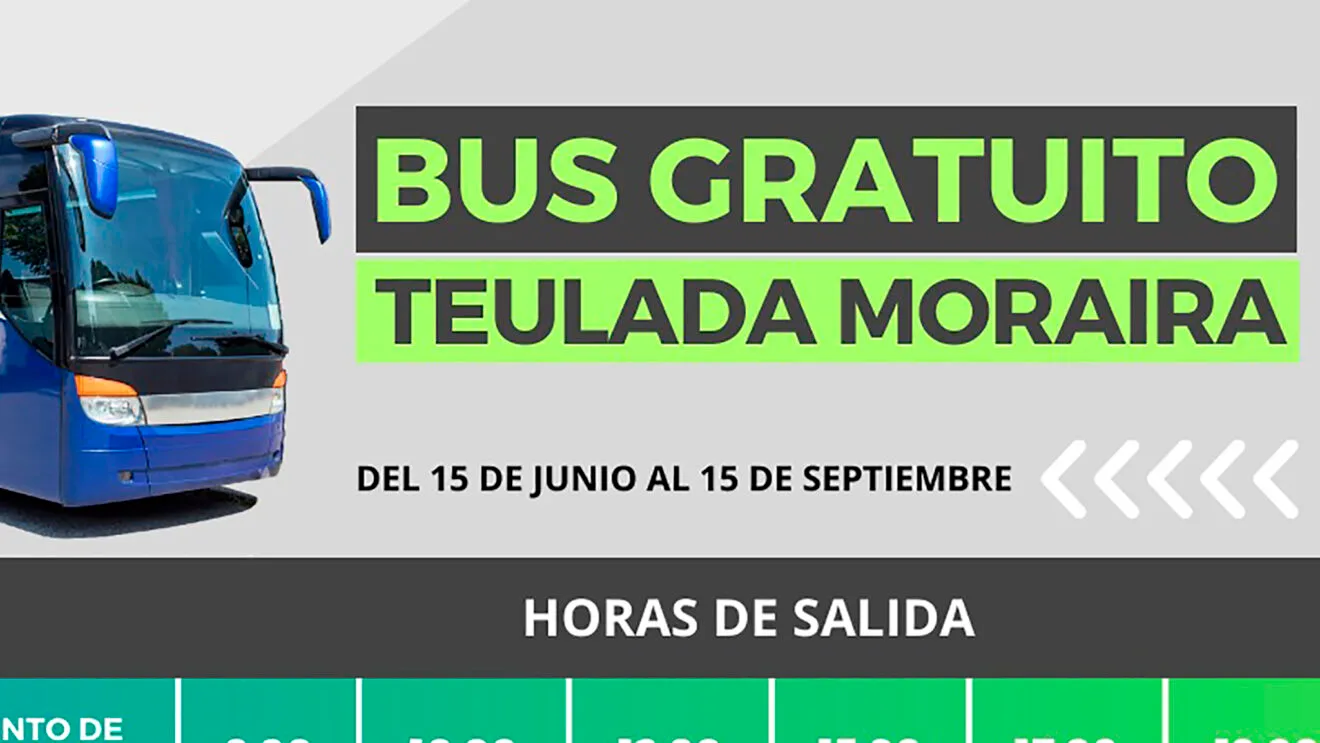 Autobús gratuito de Teulada Moraira de verano