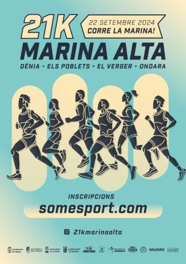 Cartel de la primera Media Maratón de 21k en la Marina Alta 2024