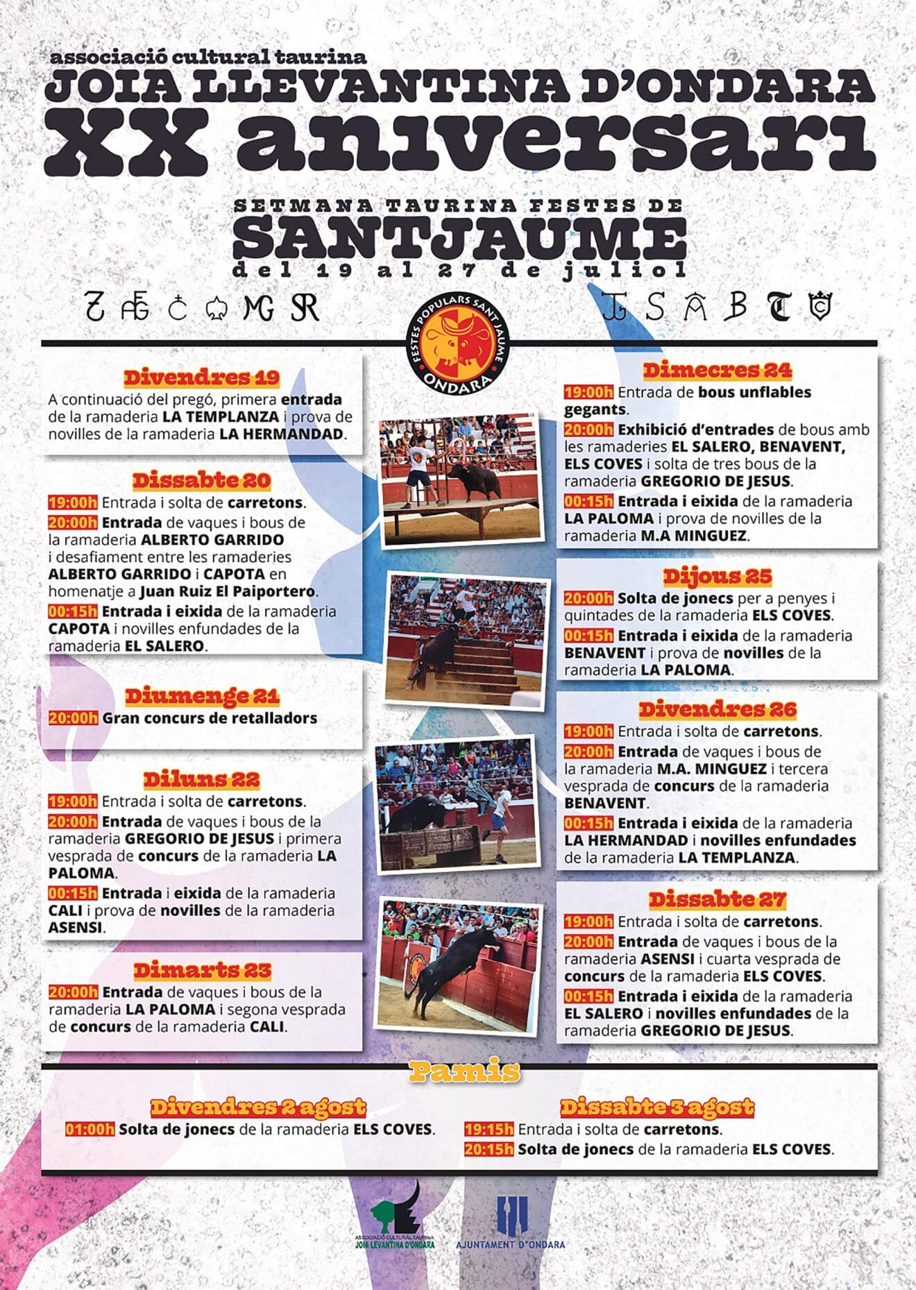 Cartel de la Semana Taurina de las Fiestas de Sant Jaume
