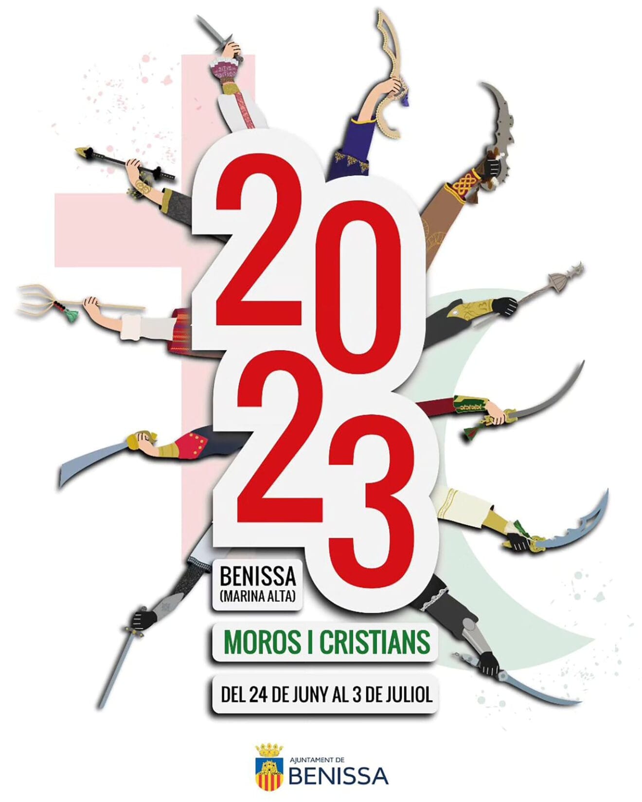Cartel de las fiestas de Moros y Cristianos de Benissa 2023