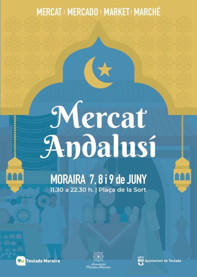 Imagen: Cartel del Mercado andalusí de Moraira 2024