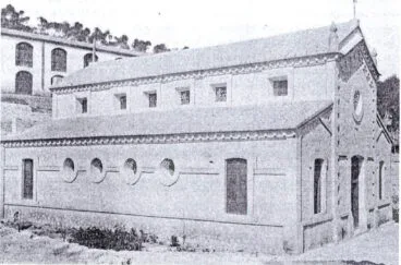 Edificio de baños en 1915 –  Foto del libro ‘Fontilles. El modelo valenciano de colonia sanitaria’
