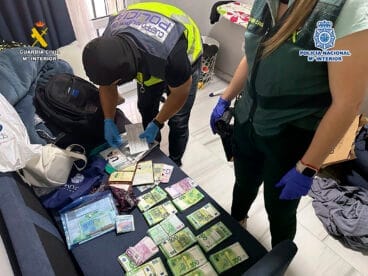 Elementos incautados en la detención de la banda criminal