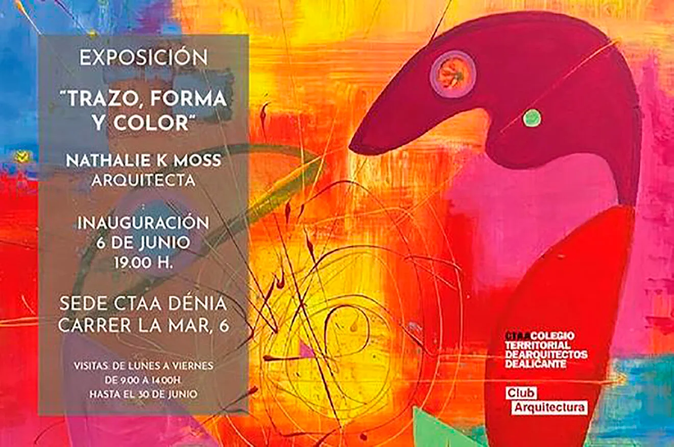 Exposición 'Trazo, forma, color' de Natalie K Moss en Dénia