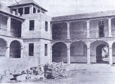 Pabellón Padre Ferrís en construcción –  Imagen del libro ‘Fontilles. El modelo valenciano de colonia sanitaria’