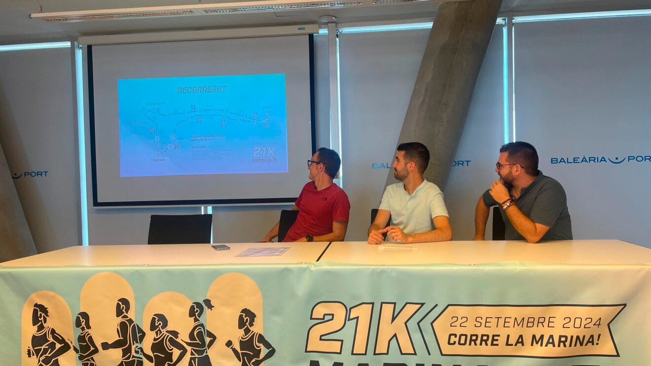 Presentación del mapa del recorrido de la primera Media Maratón de 21k en la Marina Alta