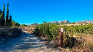 Señalización de ruta nueva en Benissa