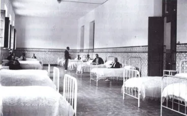 Usuarios de Fontilles –  Foto del libro ‘Fontilles. El modelo valenciano de colonia sanitaria’