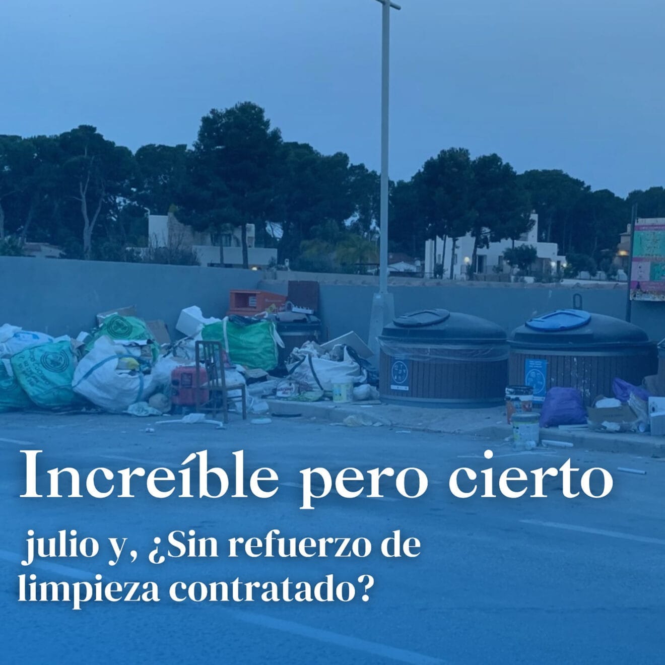 Campaña 'Increíble pero cierto' de Compromís Teulada Moraira sobre el estado del servicio TEUMO