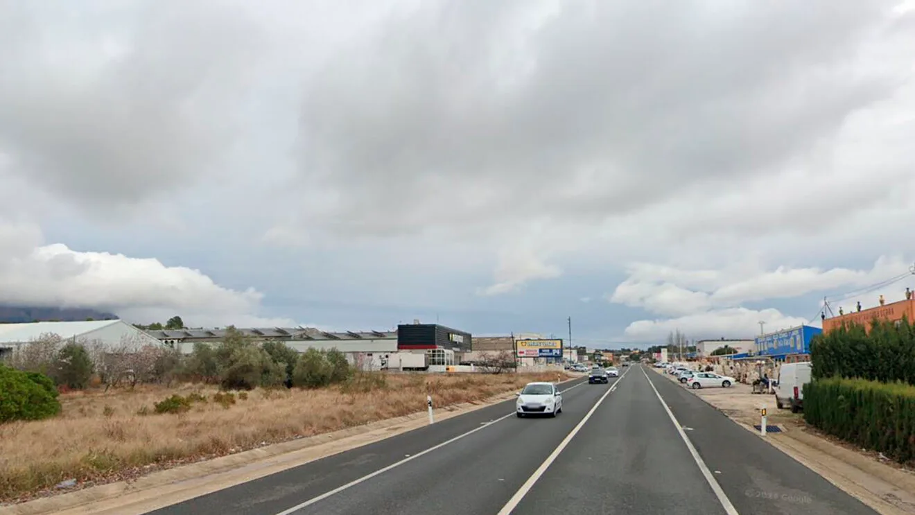 Carretera de la N-332 entre Pedreguer y Gata de Gorgos