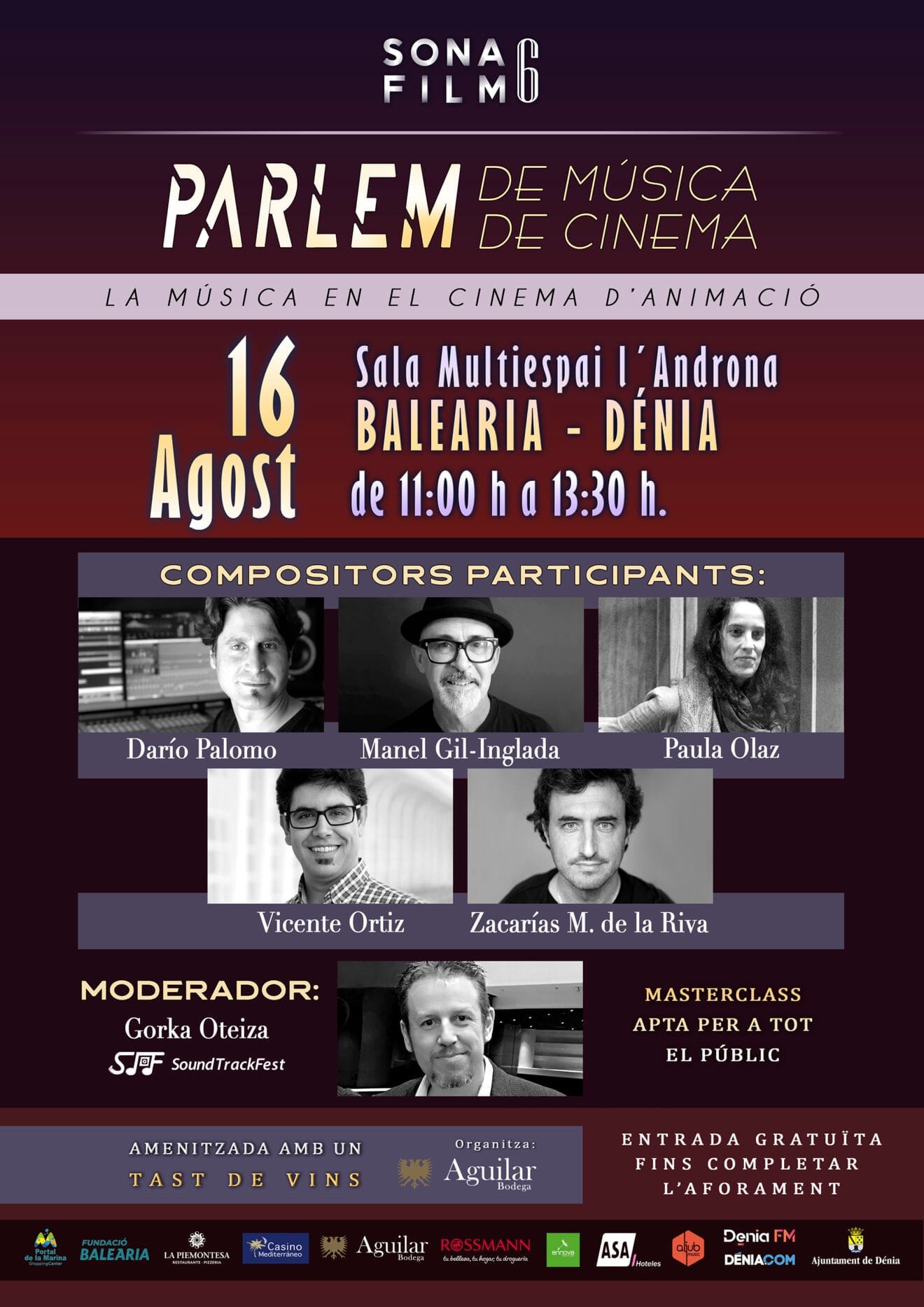 Charla 'Hablemos de música de cine, la música en el cine de animación' del Sonafilm en Dénia