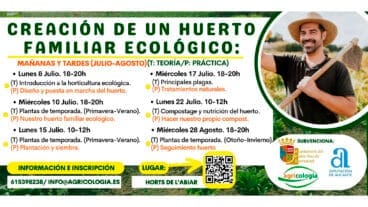 Curso de agricultura para huertos ecológicos en Benitatxell