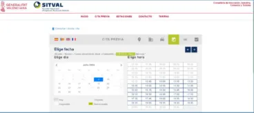 Reserva de cita para ITV de vehículos en la nueva web de SITVAL