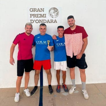 Ganadores del Torneig de Penyes de Sant Jaume de pilota en modalidad de raspall