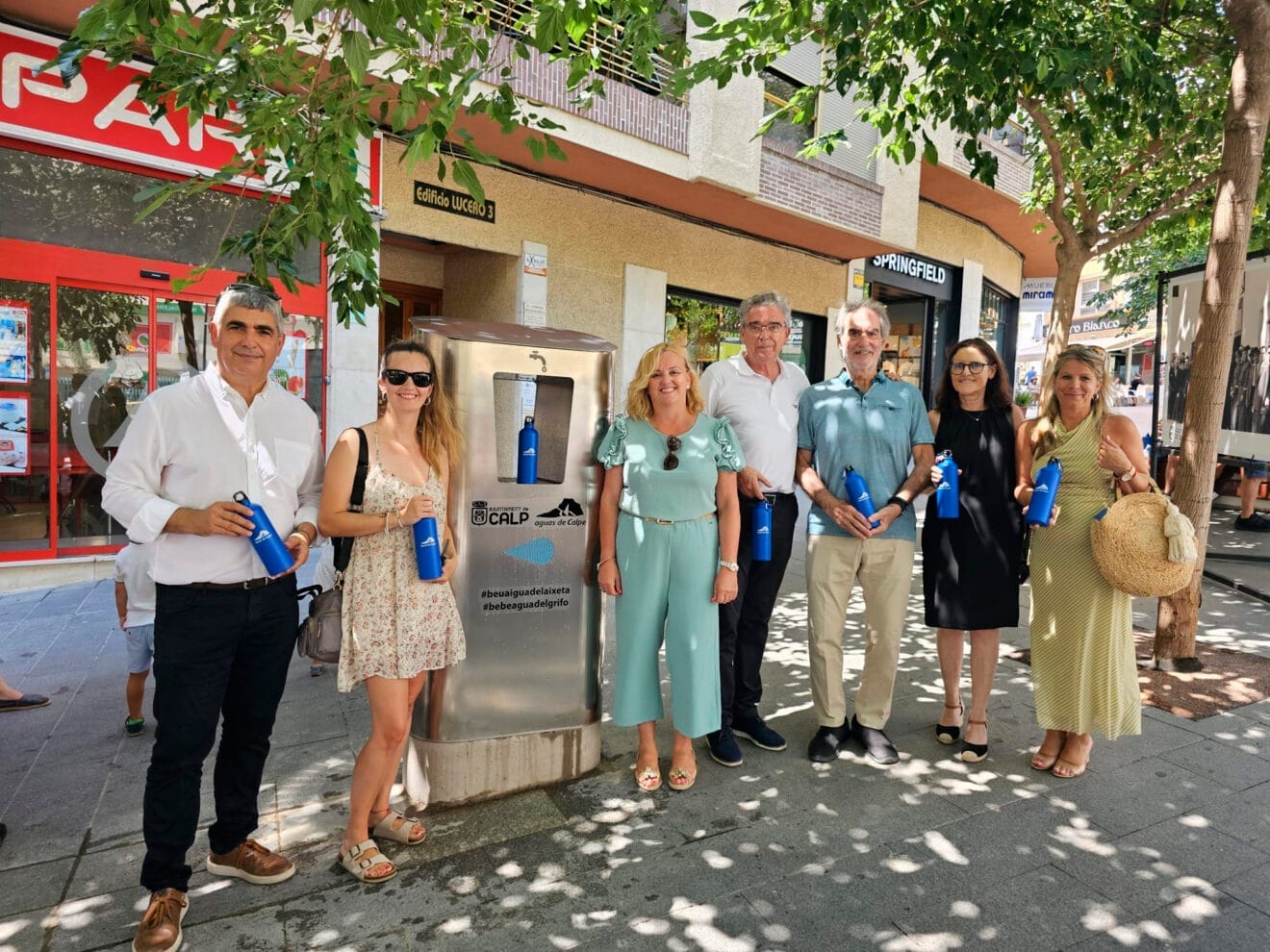 Inauguración de la fuente de agua potable en Calp