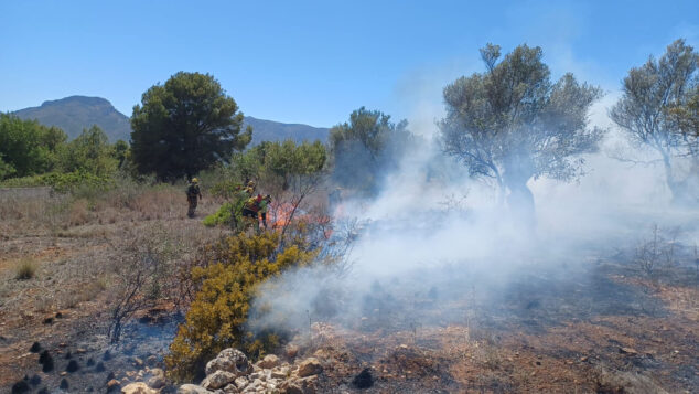 Imagen: Lugar del incendio en Xaló