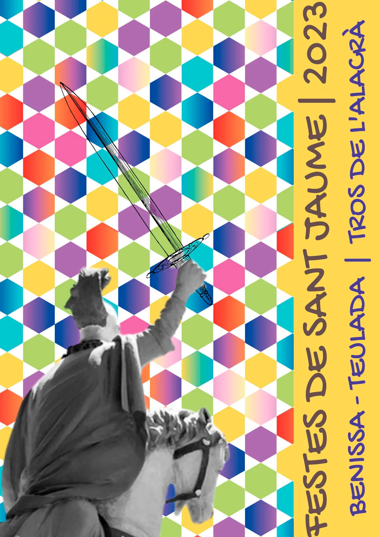 Portada de las fiestas de Sant Jaume en la partida Benimarco de Teulada Moraira de 2023