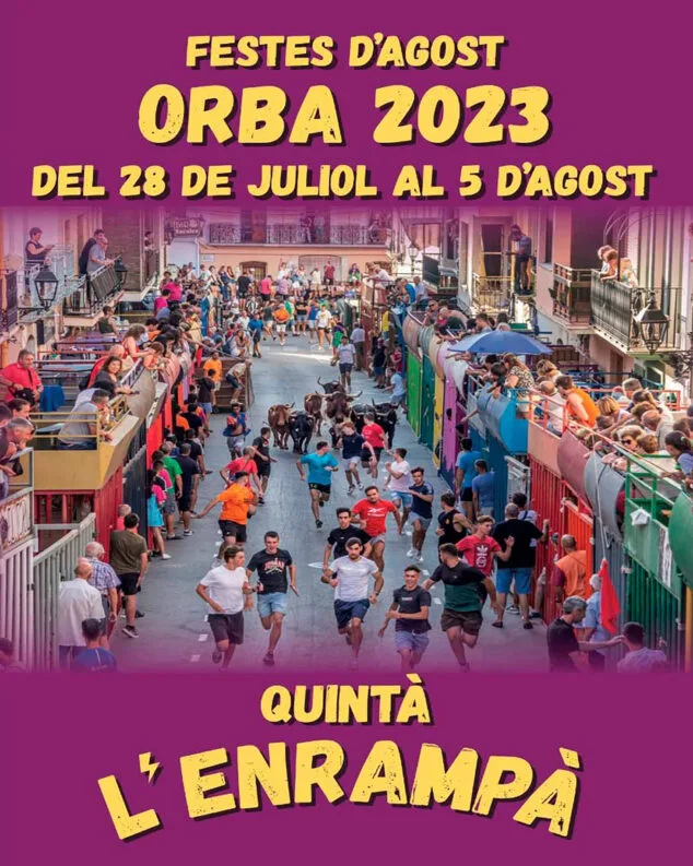 Imagen: Portada de les Festes d'Agost d'Orba de 2023