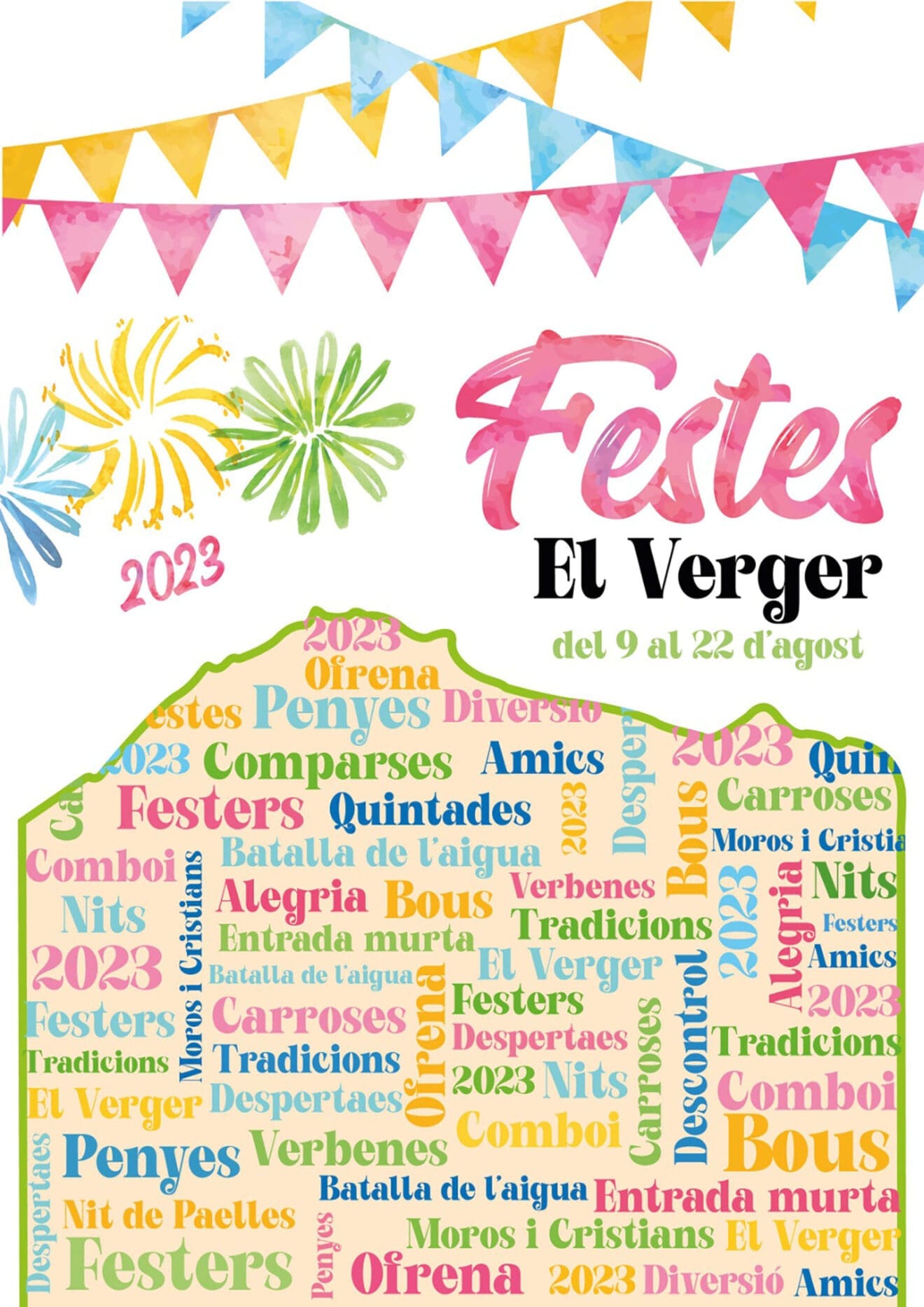 Portada del libro de fiestas patronales de El Verger de 2023