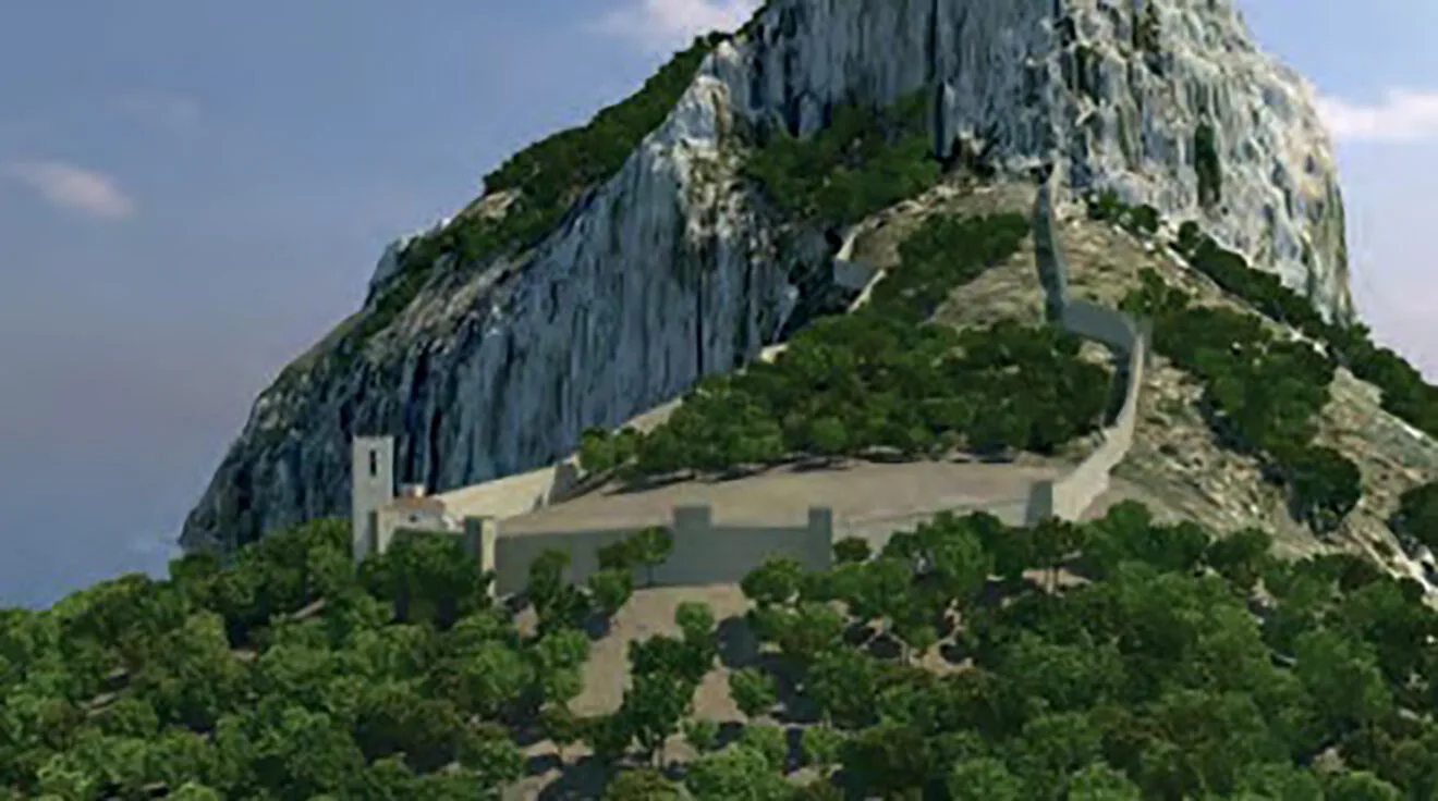 Reconstrucción virtual de las murallas de la Pobla de Ifach. Fernando Such.