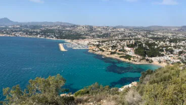 vistas de moraira desde la ruta del cap dor