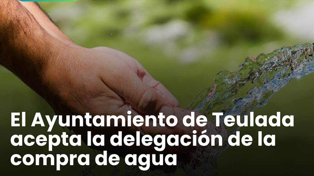 Anuncio del Ayuntamiento de Teulada para hacerse cargo de la compra de agua dest