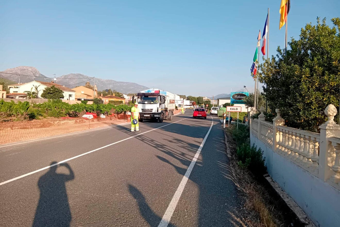 Carretera a la entrada Xaló