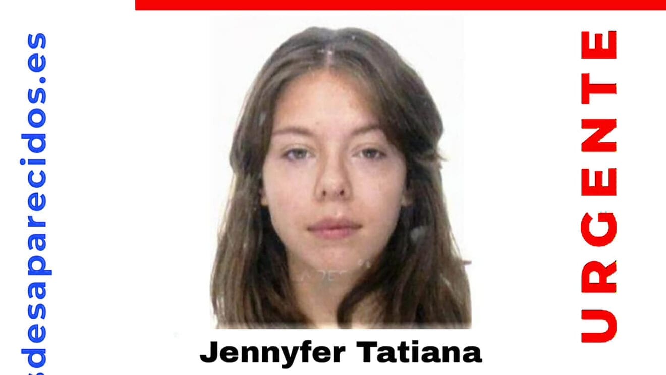Cartel de desaparición de Jennyfer Tatiana en Calp - SOS Desaparecidos