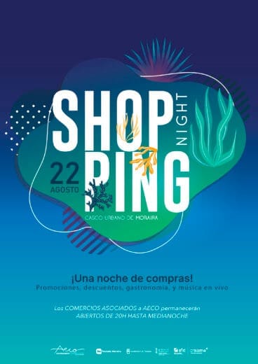 Cartel de la Shopping Night de Moraira