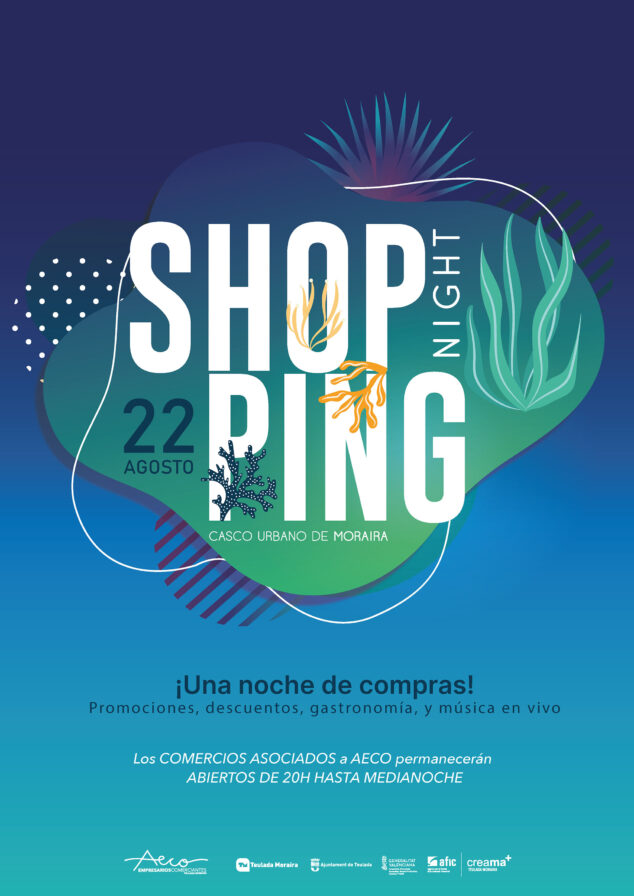 Imagen: Cartel de la Shopping Night de Moraira